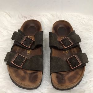 Birkenstock Brown Suede Arizona Sandals